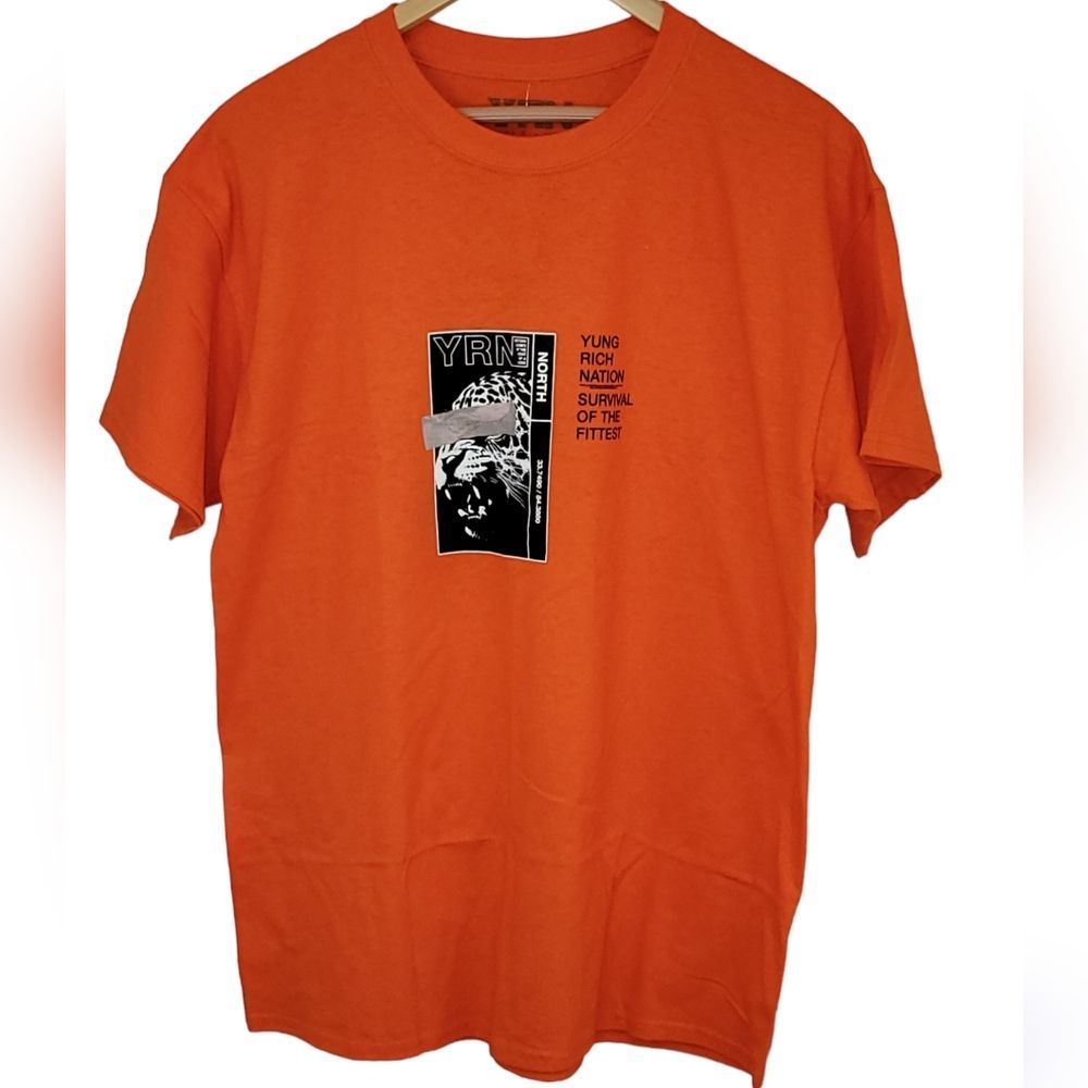 YRN Yung Rich Nation Survival Tee Color Orange Size Large